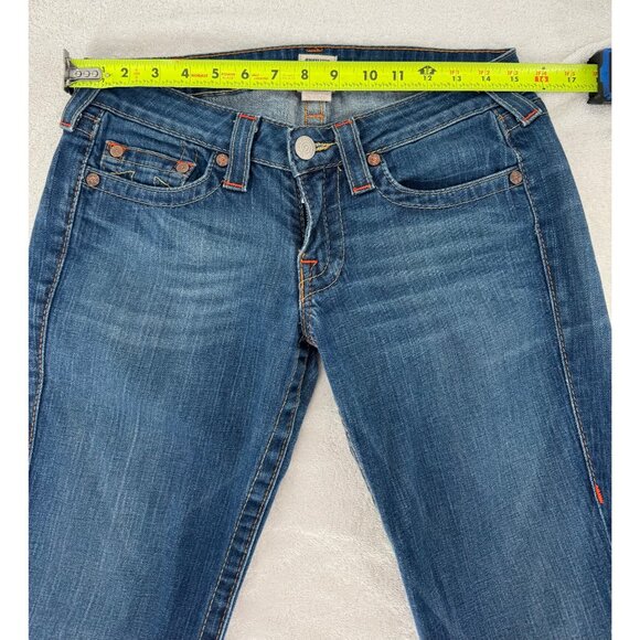 True Religion Womens Vintage Flared Mid Rise Denim Jean - Picture 10 of 12